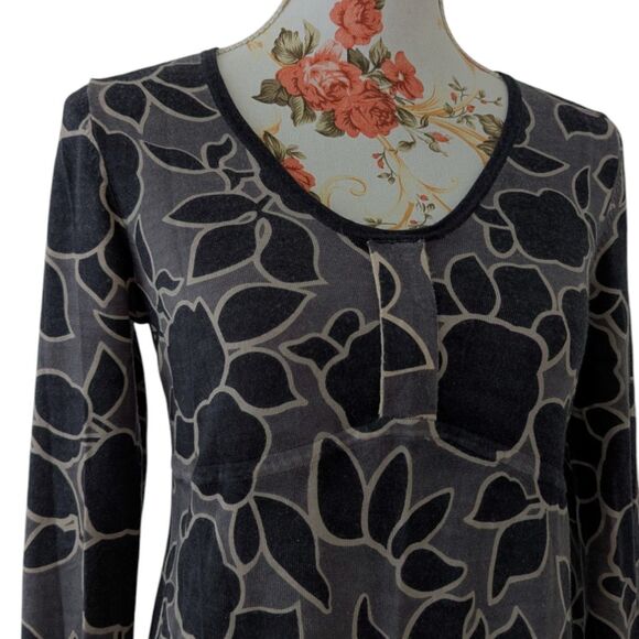 Boden Sz 12R 100% Wool Long Sleeve Lightweight Sweater Dress Geometric Floral - Picture 2 of 10